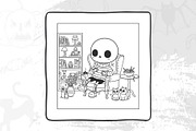 Cute Halloween Coloring Pages, an Illustration by DesignDevisers (Thumbnail 4 of 9)