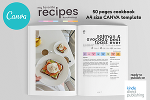 Canva Food A4 Cookbook Template