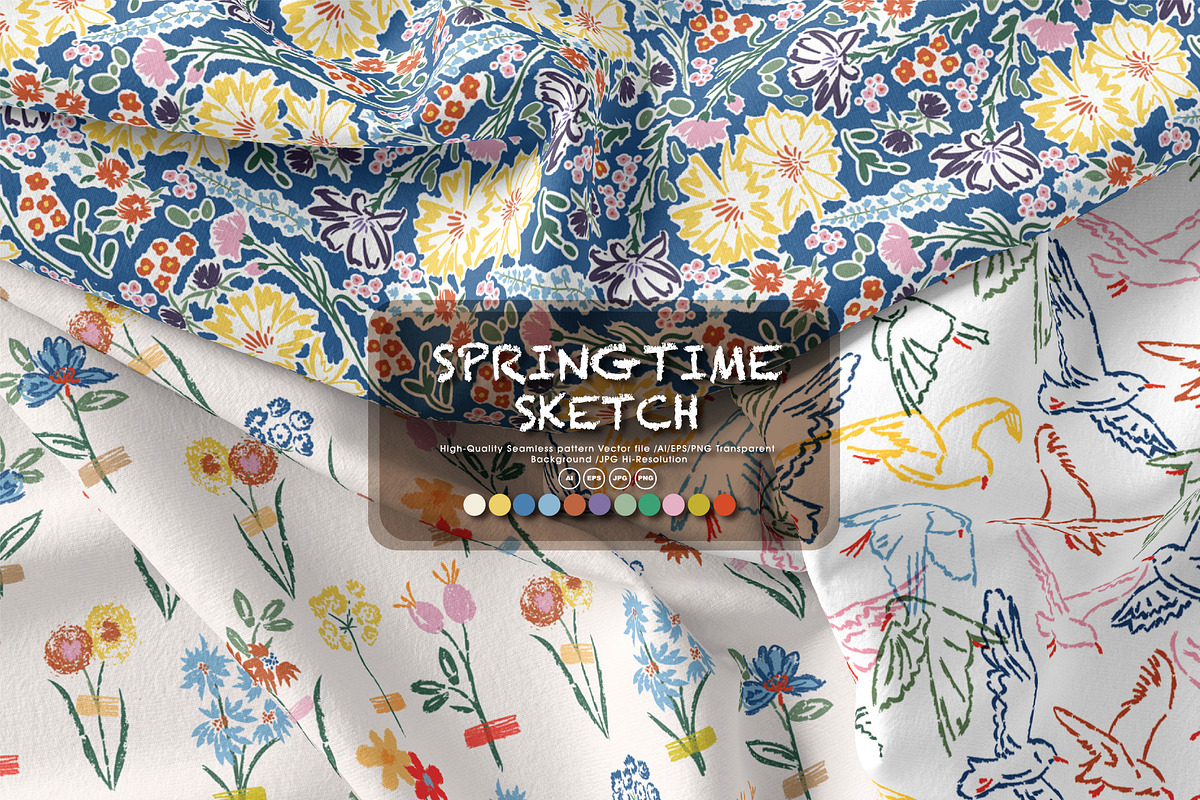 Springtime Sketches, a Pattern Graphic by MSNTY STUDIOX (Photo 2 of 27)