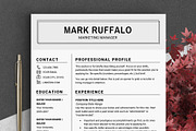 Minimalist RESUME Template CV, a Resume Template by LevelUpResume (Thumbnail 1 of 5)