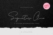 Signature One - Handwritten Font, a Script Font by Attractype (Thumbnail 1 of 9)