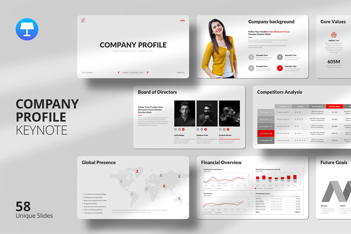 Company Profile Keynote Presentation, a Presentation Template by Design Vault (Photo 1 of 9)