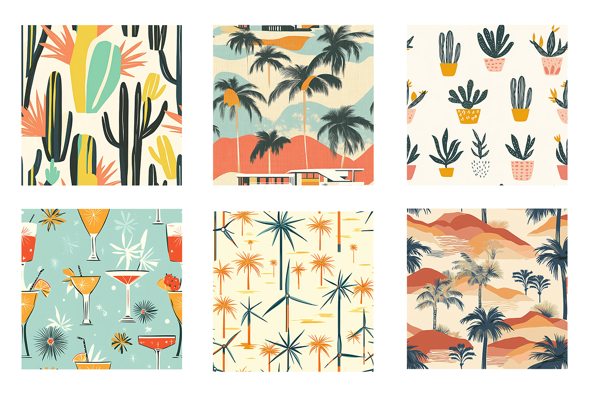 Vintage Palm Springs Seamless, a Pattern Graphic by Chromolume Studio (Photo 2 of 15)