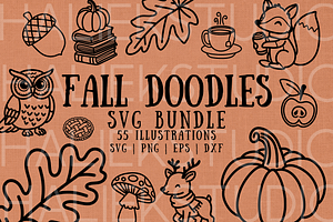 Fall Doodle SVG Illustrations