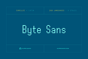 Byte Sans Pixel Font Family, a Font by alpercakici (Thumbnail 13 of 13)