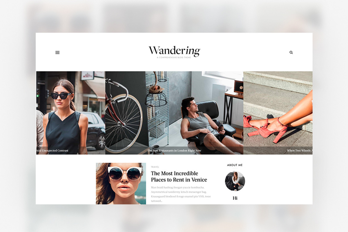 Wandering - A Comprehensive Blog, a WordPress Template by Unstack (Photo 2 of 3)