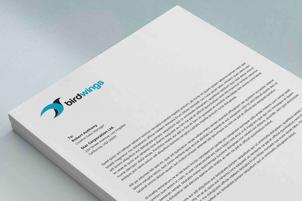 Letterhead Template, a Stationery Template by DesignDevisers (Photo 6 of 10)