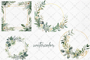 Eucalyptus Frames Clipart Greenery, a Decorative Illustration by LeCoqDesign (Thumbnail 2 of 5)