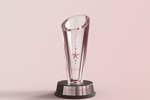 Glass Cone Award Mockup