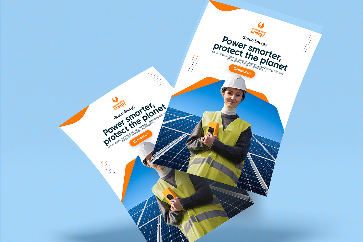 Minimal Solar Power Flyer Template, a Flyer Template by Soulfuldesignstudio (Photo 4 of 4)