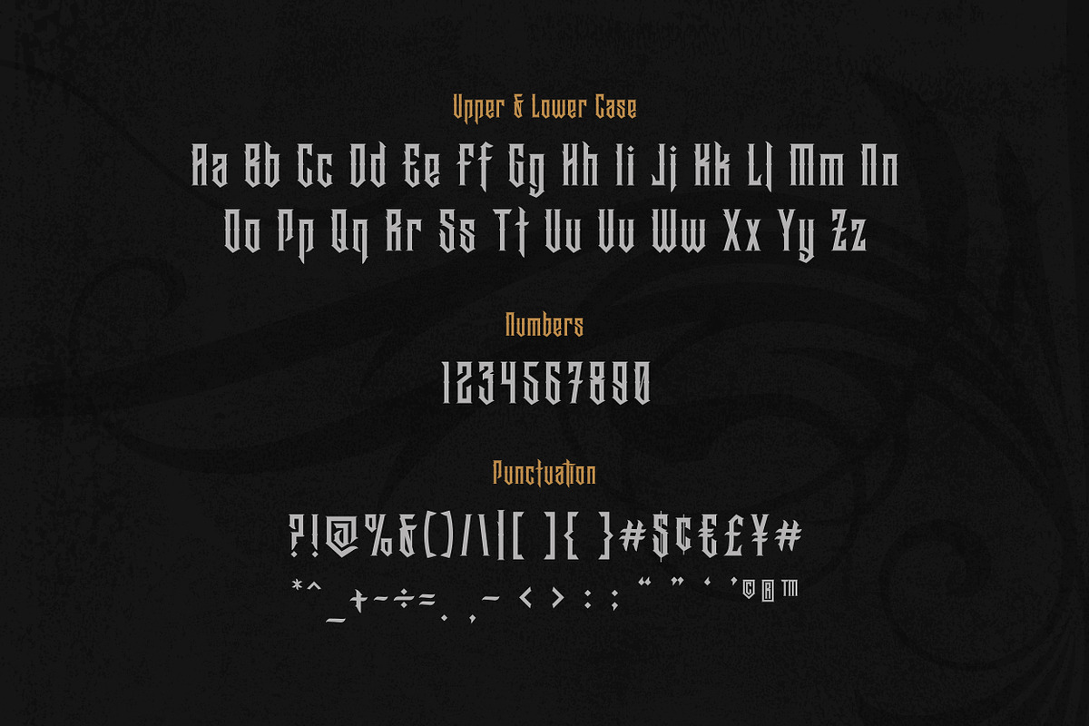 Lock Down Blackletter Font, a Blackletter Font by StockMamba (Photo 6 of 8)