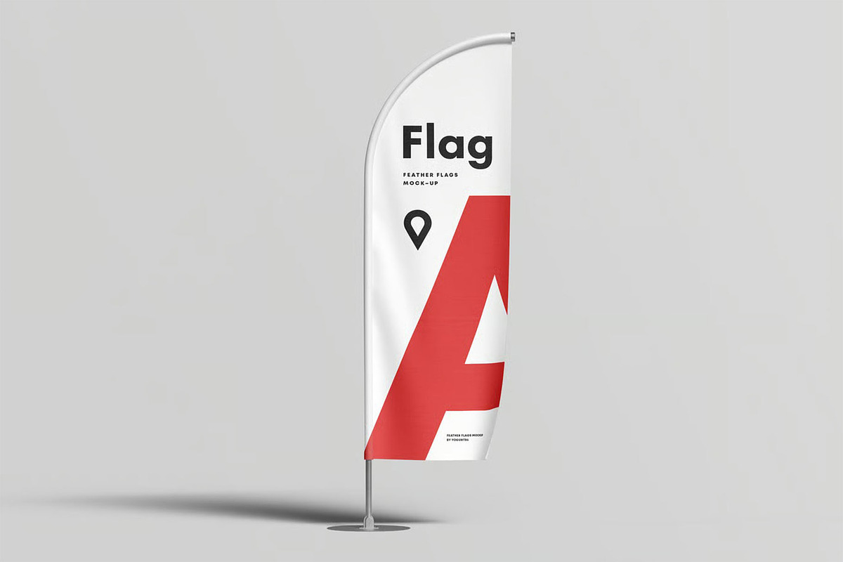 Feather Flag Mockup, an Advertising Mockup by zippypixelstudio (Photo 8 of 8)