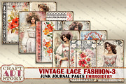 Lace fashion Junk Journal Kit part 3, a Person Illustration by CraftArtStory (Thumbnail 2 of 6)