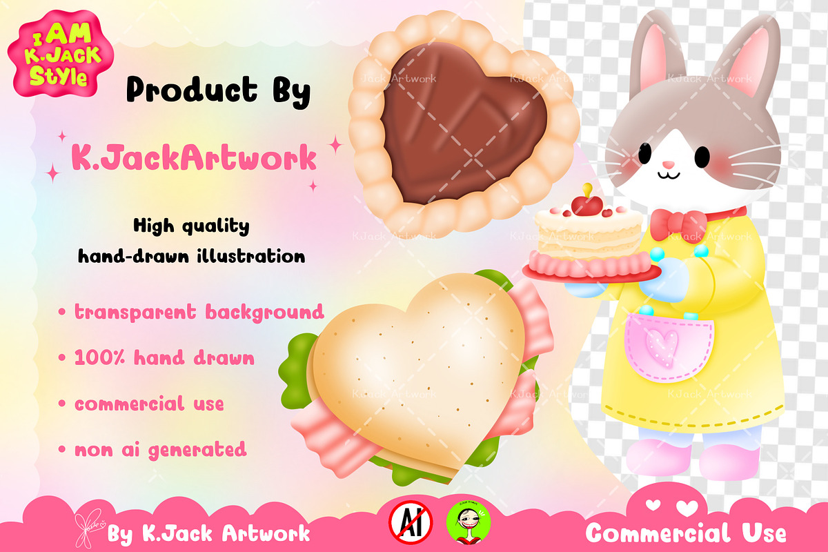 Lovely Hearts & Gifts PNG Pack, a Seasonal Illustration by K.JackArtwork (Photo 9 of 9)