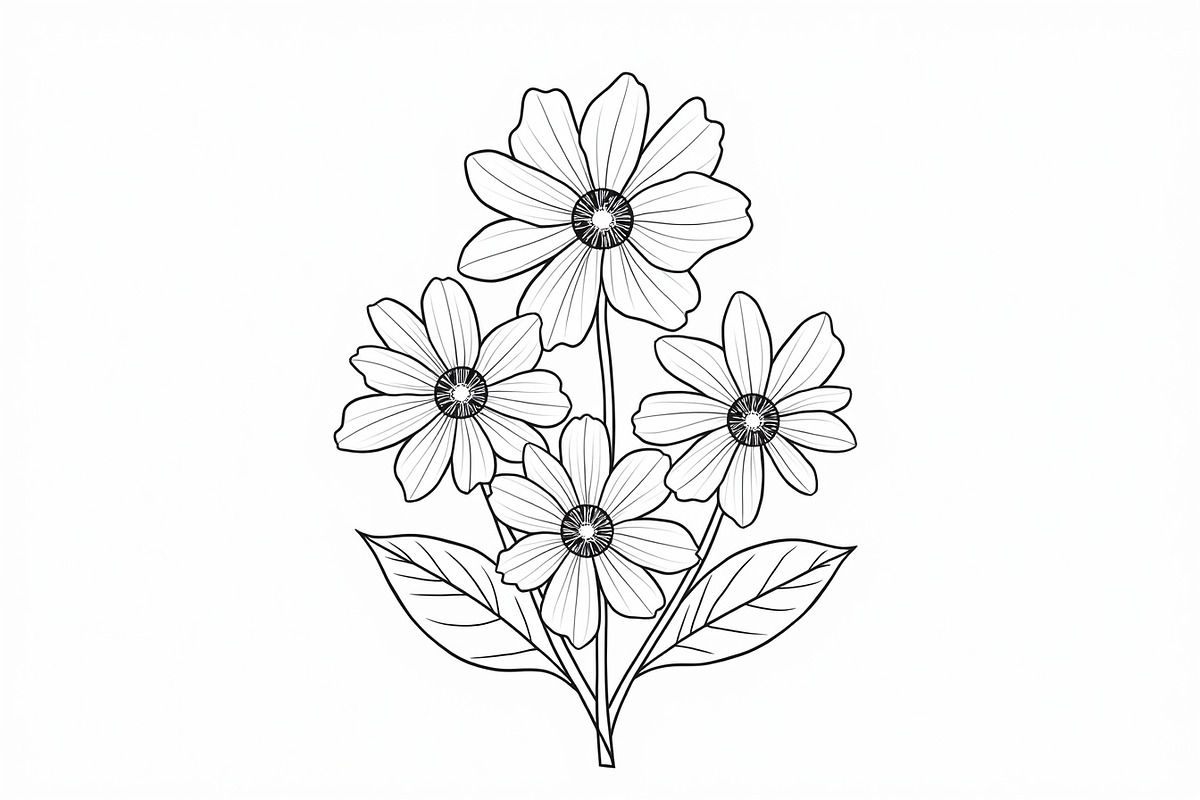 Floral Coloring Book for Adults Set, an Illustration by Creativeshirt (Photo 3 of 9)