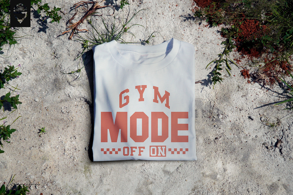 Gym Mode On Workout Typography, a Graphic by shaondesigns (Photo 4 of 5)