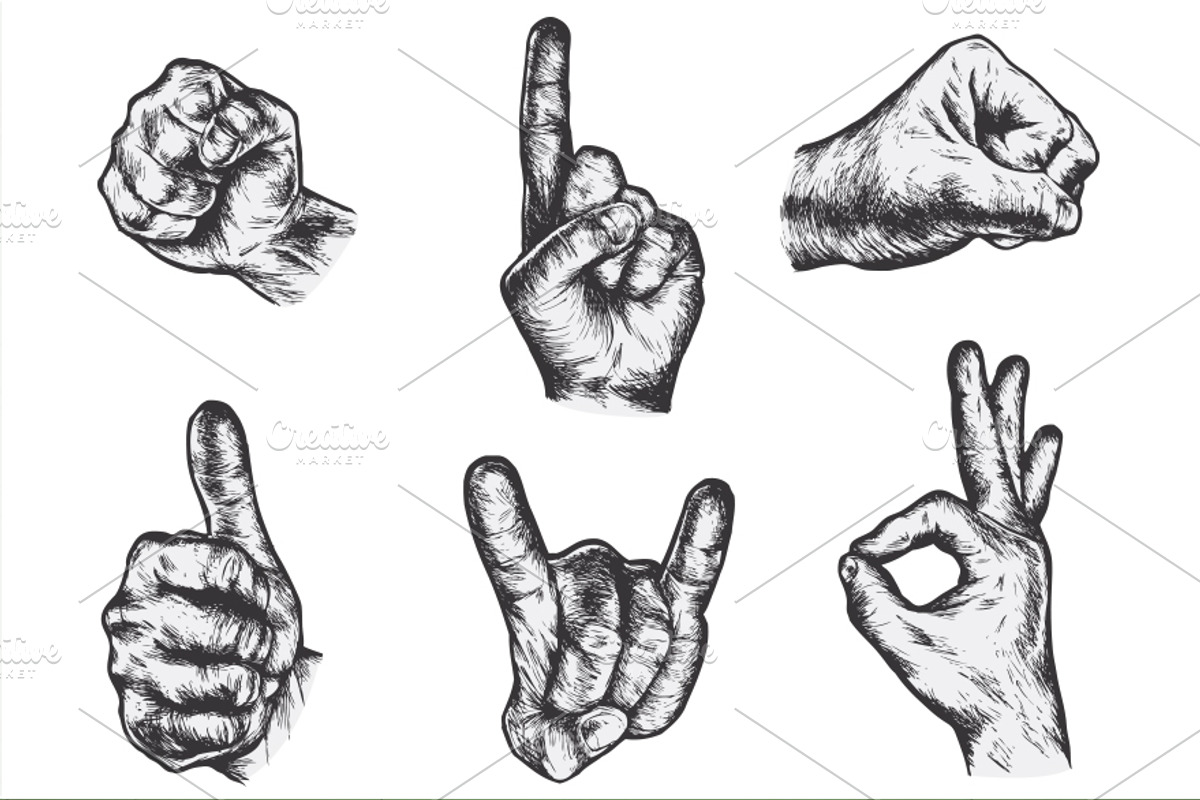HANDS - Hand Drawn, an Illustration by BusOne (Photo 1 of 2)