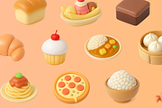 Adorably clay-textured foods, a Food & Drink 3D Model by 감귤맛샴푸 (Thumbnail 3 of 3)