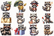 Cute Raccoon Sublimation Clipart, an Illustration by OK Design (Thumbnail 4 of 5)