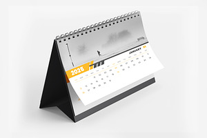 2025 desk calendar design template, a Stationery Template by Tanmoy Topu
