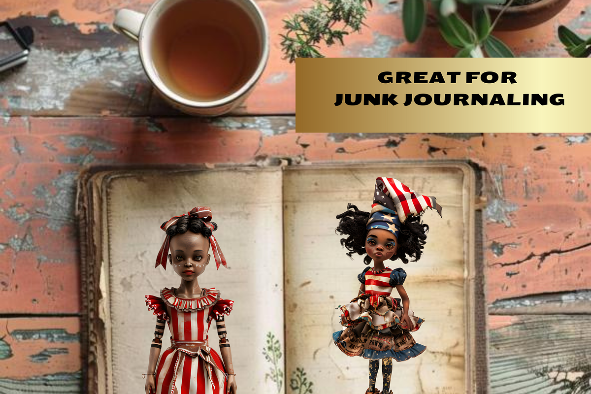 4TH OF JULY DOLLS CLIPART PACK, a Person Illustration by Daring Digies (Photo 8 of 9)