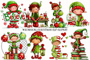 Whimsical Christmas Elf Clipart, an Illustration by OK Design (Thumbnail 2 of 6)