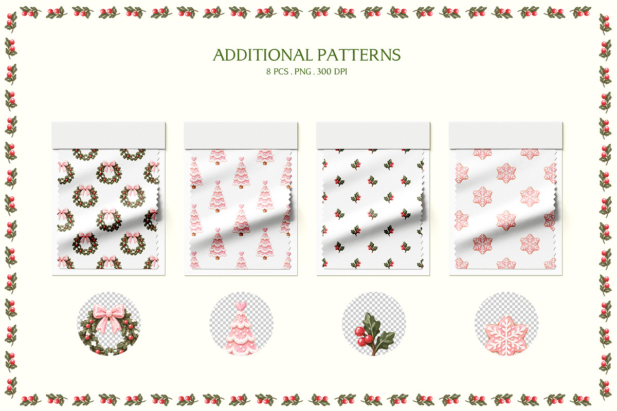 Pink Gingerbread Seamless Patterns, a Pattern Graphic by Euonia Meraki (Photo 4 of 11)
