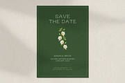 Green Floral Save The Date Template, an Invitation Template by Paraná Studio (Thumbnail 4 of 4)