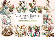 Aesthetic Easter Sublimation Clipart, an Illustration by DreamArtGraphic (Thumbnail 1 of 4)