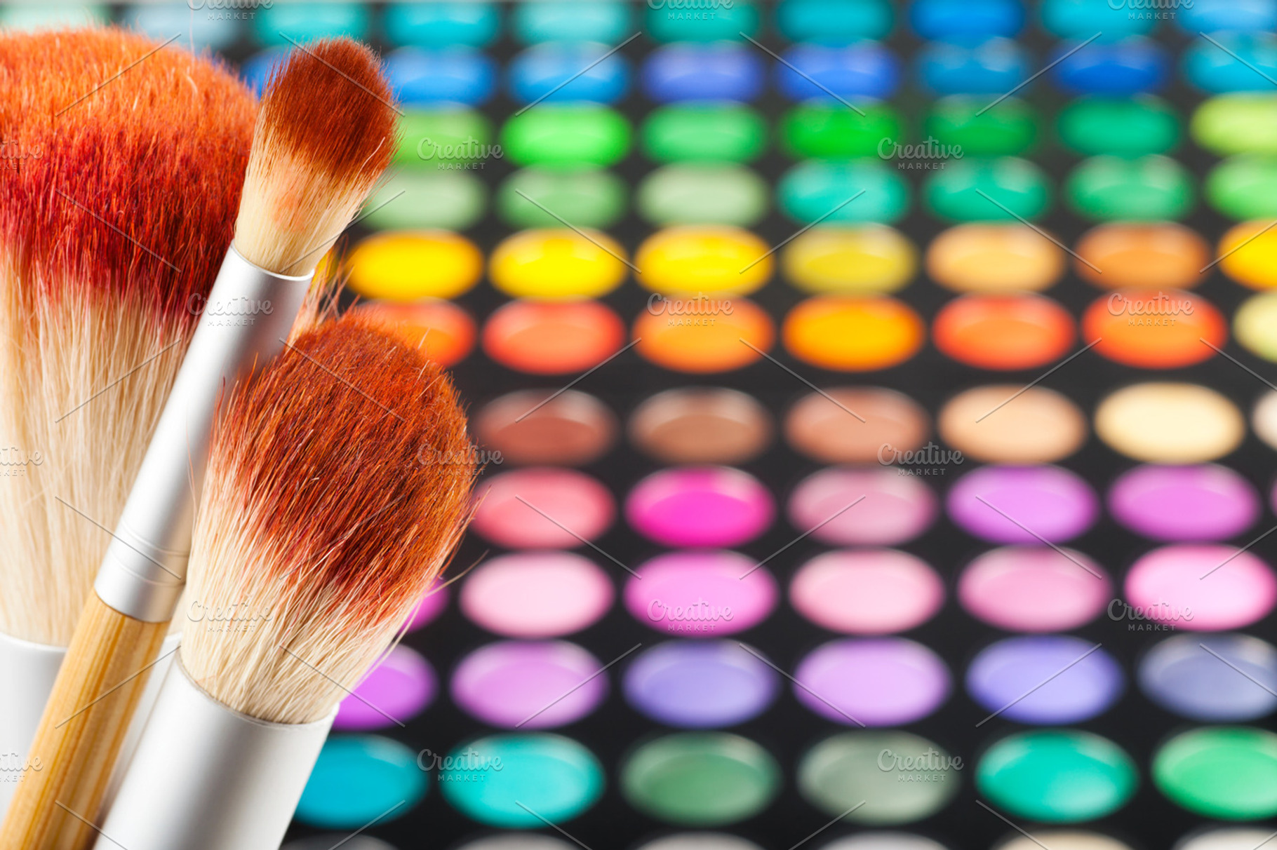 Makeup brushes and eye shadows featuring makeup, profession, and eye shadows, an Arts & Entertainment Photo by chamillewhite