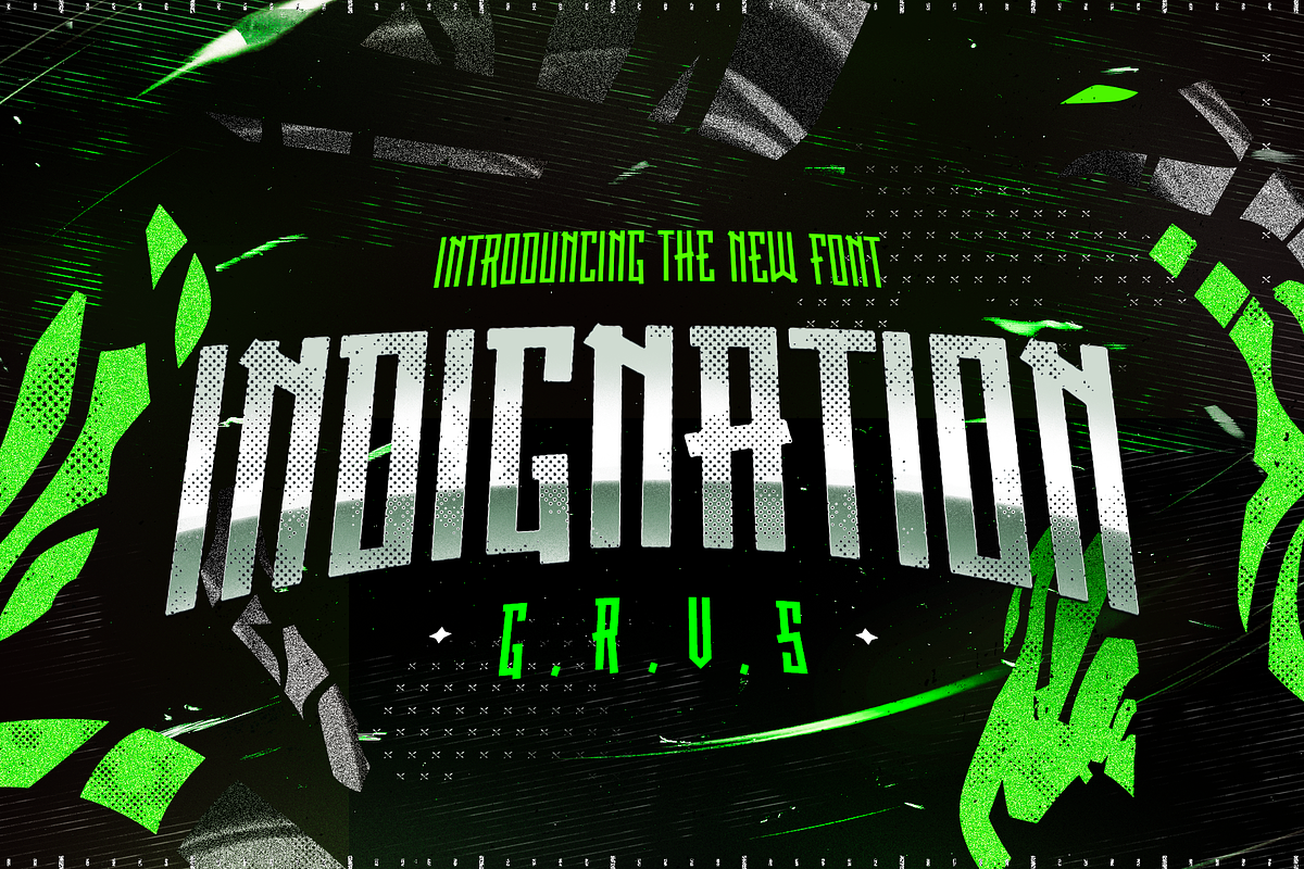 GRVS Indignation Font, a Symbol Font by GRVS Studio (Photo 1 of 7)