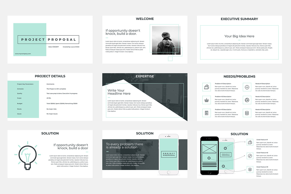 Project Proposal PowerPoint Template, a Presentation Template by JetzTemplates (Photo 2 of 9)