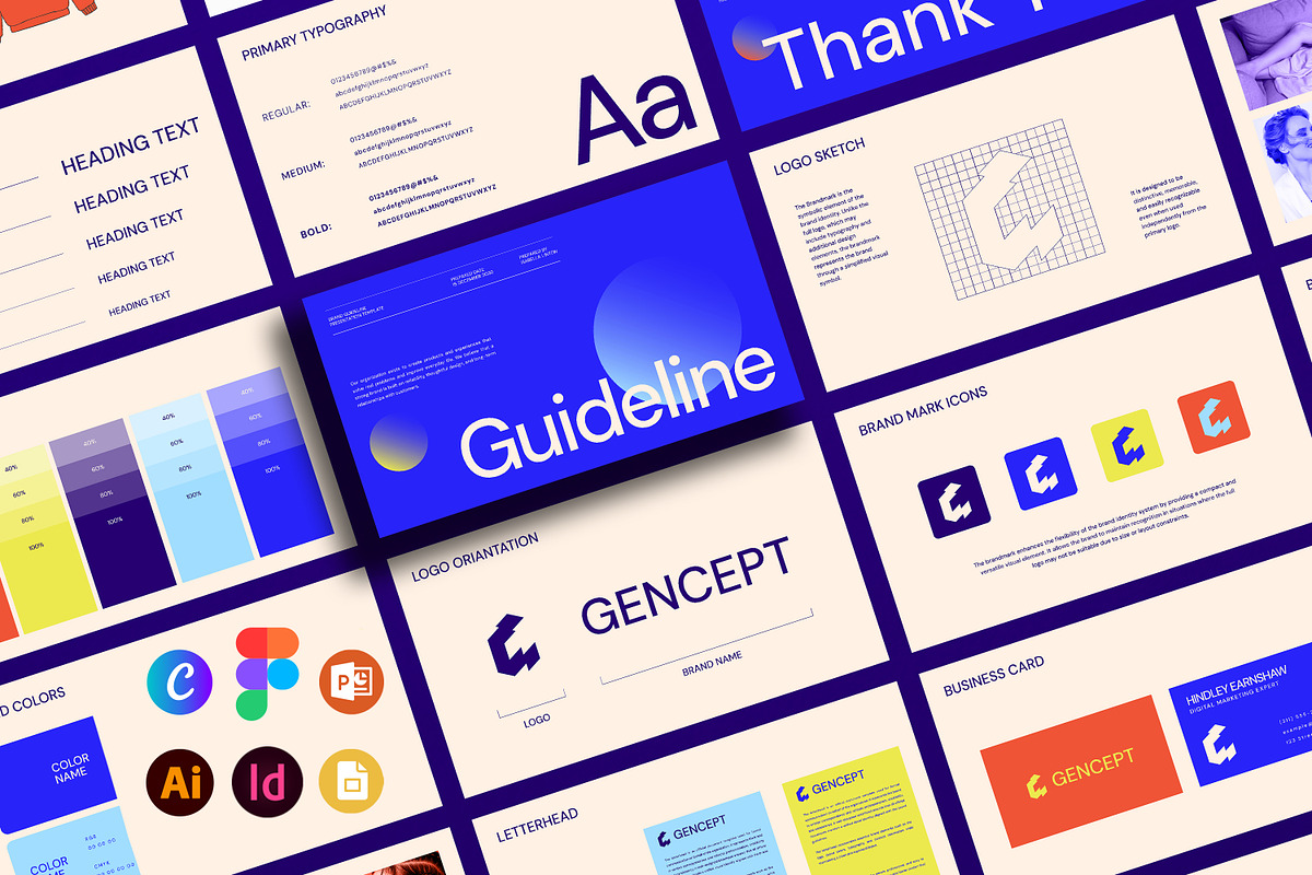 GENCEPT | Brand Guidelines Bundle, a Branding & Logo Template by Artisan Vibes (Photo 1 of 10)