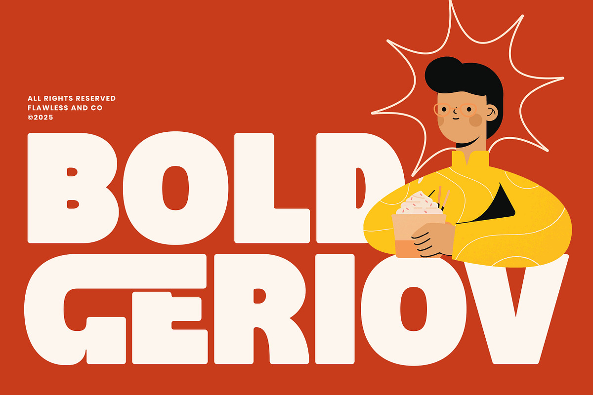 Bold Geriov - Bold Display Font, a Font by Flawless And Co (Photo 1 of 10)