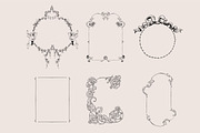 Vintage Frames SVG Clipart PNG, a Decorative Illustration by Anada Arty (Thumbnail 8 of 18)