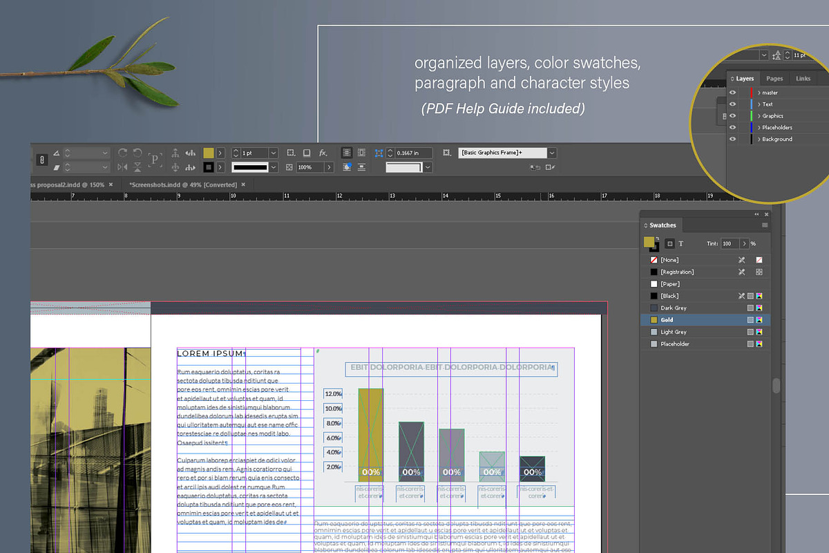 Business Brochure InDesign Template, a Brochure Template by R-studio (Photo 3 of 9)