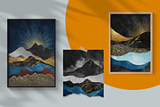 Modern golden landscape print poster, a Decorative Illustration by Muzi pear studio (Thumbnail 2 of 10)