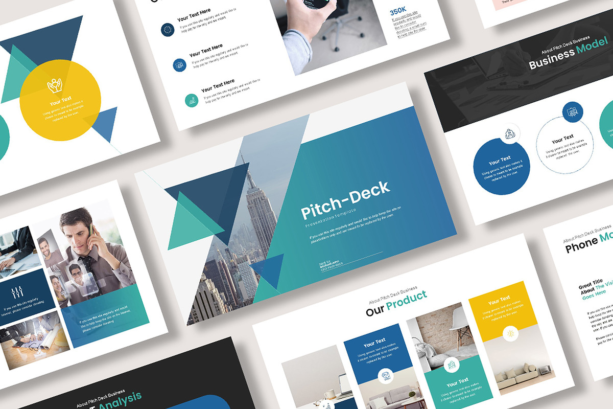 Pitch-Deck Presentation Template, a Presentation Template by Slide_Genius1 (Photo 2 of 6)