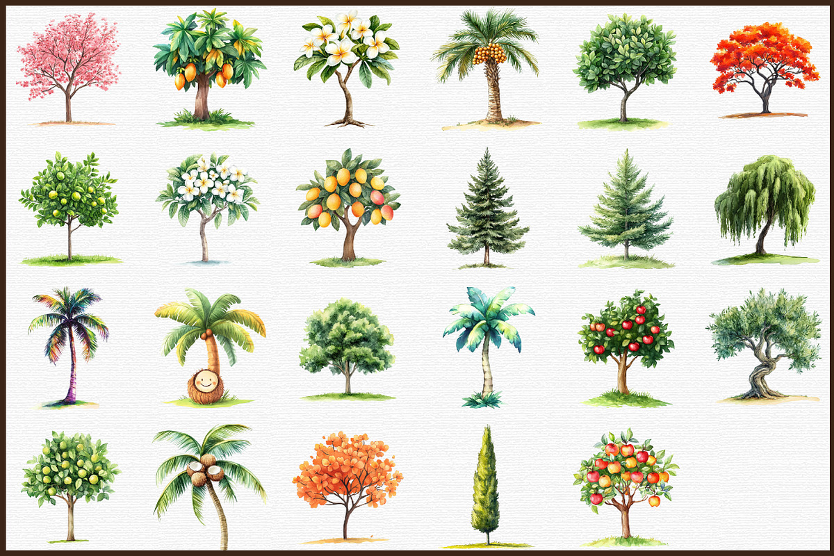 Summer Trees Clipart, an Illustration by Sublimation Artist (Photo 3 of 6)