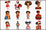 Christmas African American Clipart, an Illustration by Sublimation Artist (Thumbnail 3 of 6)
