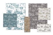 Classic Wedding Toile de Jouy Print, a Background Graphic by Hughes Studio (Thumbnail 6 of 6)