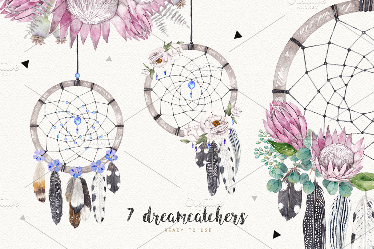 DREAMCATCHERS watercolor set, an Illustration by Natali Smolova (Photo 2 of 7)