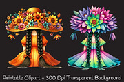 Gnome girl gnome clipart spring clip, an Illustration by RobertsArt (Thumbnail 5 of 7)
