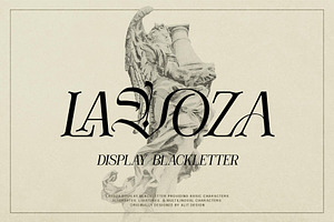 Lavoza typeface, a Blackletter Font by alit design