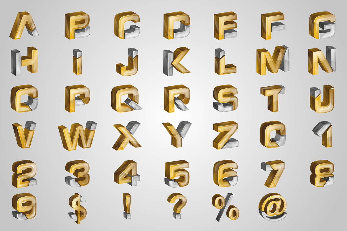 MEGA PACK 3D LETTERING preview 5