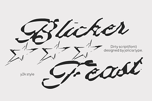 Blicker Feast | Dirty Script Font