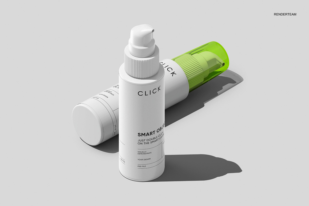 Pump Bottle Mockup Set, a Product Mockup by Renderteam (Photo 9 of 16)