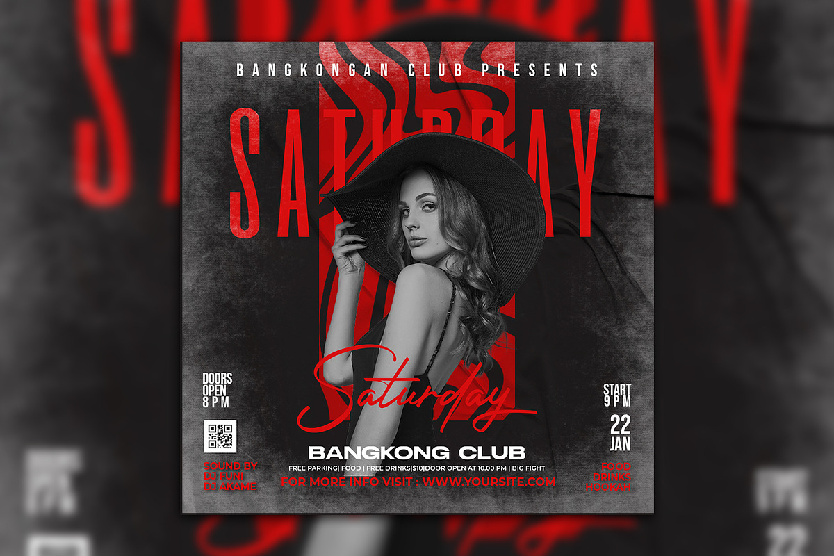 Dj Party Flyer Bundle, a Social Media Template by AbcStudio (Photo 3 of 10)