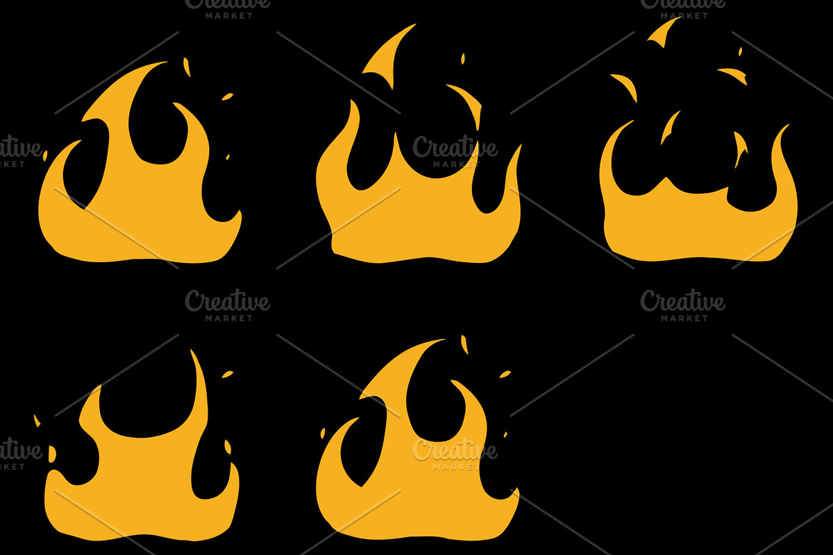 Sprite Sheets Fire Loop. Ready for, an Illustration by YashkovskiyMD