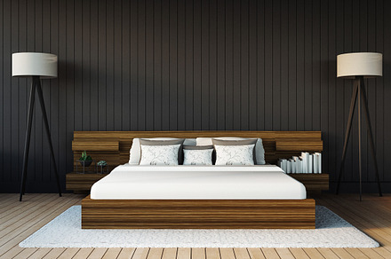 Modern Bedroom / 3D render image, an Architecture Photo by TONTECTONIX
